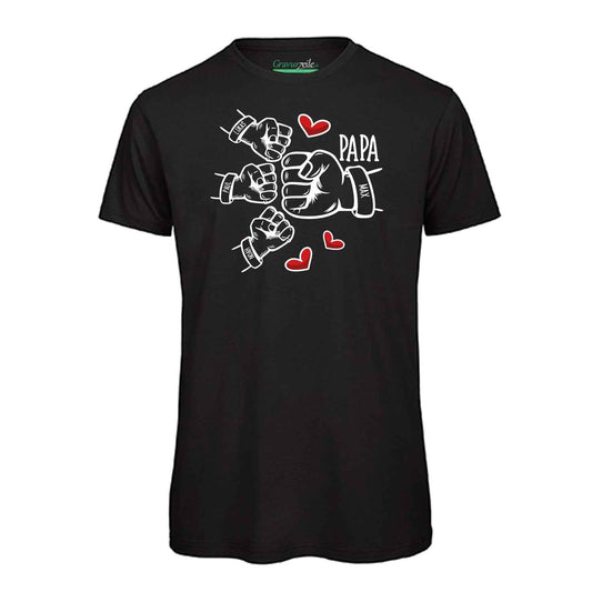 Personalisiertes T-Shirt Set für Vater & Kind - Papa Fist Bump
