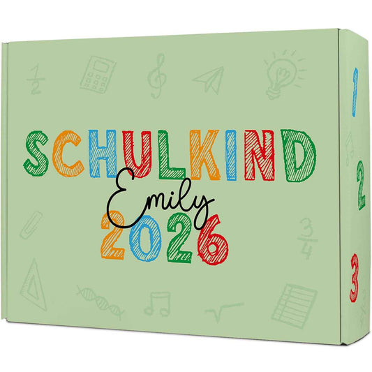 Personalisierte Geschenkbox - Schulkind Kreide - Einschulung