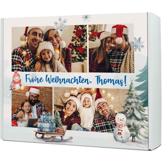 Personalisierte DIY Geschenkbox mit 4 Fotos & Wunschtext