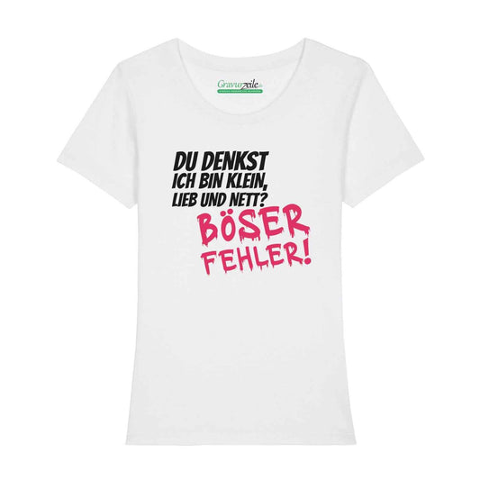 Bedrucktes T-Shirt für Damen - Böser Fehler