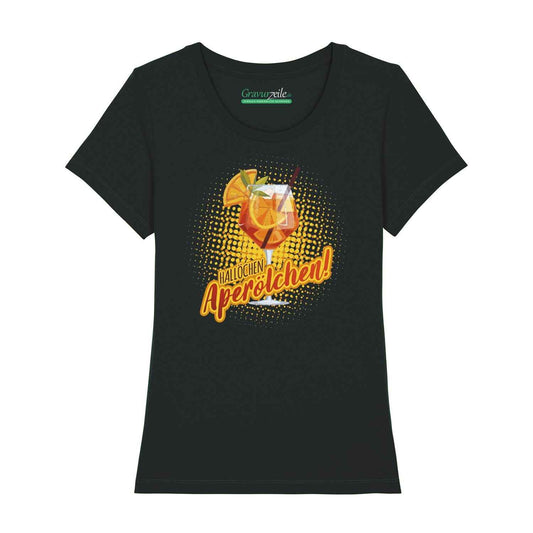 Bedrucktes T-Shirt für Damen - Hallöchen Aperölchen