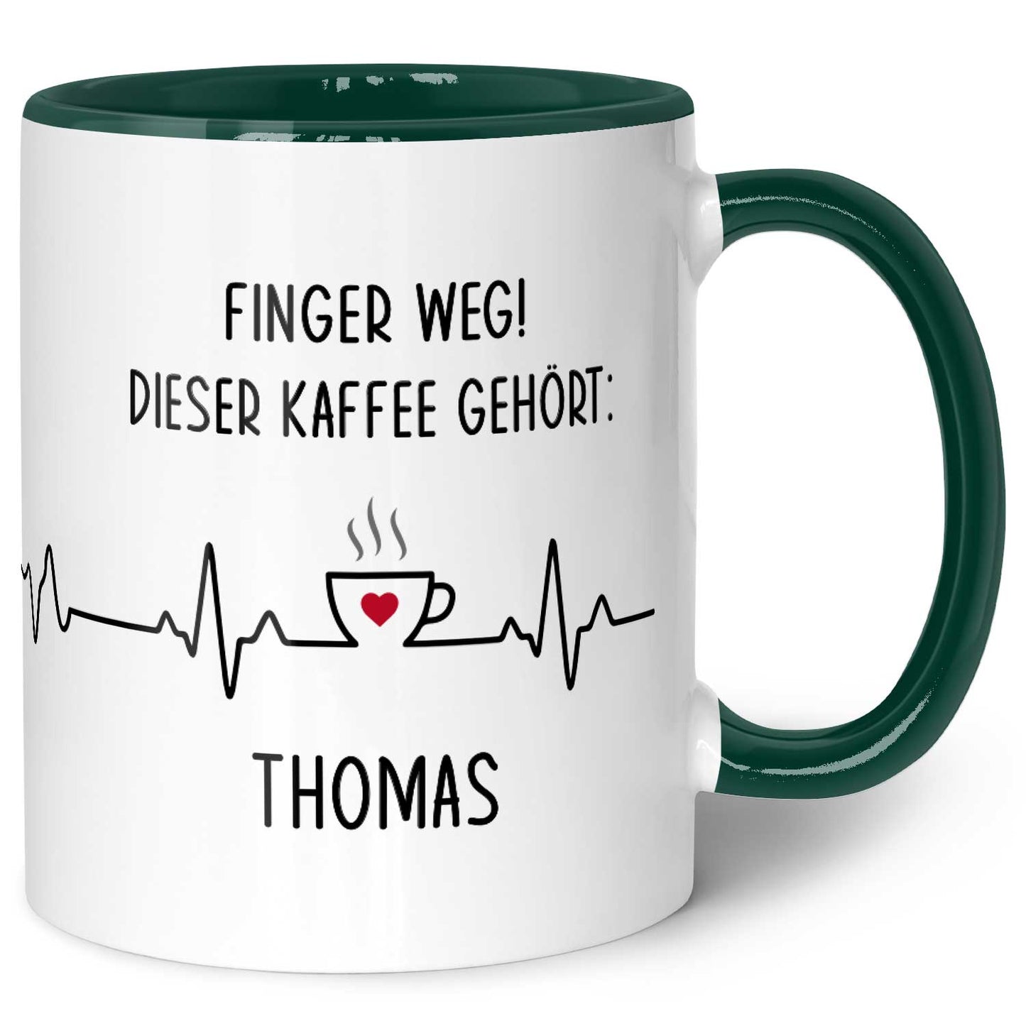 Bedruckte Tasse mit Spruch - Finger Weg!