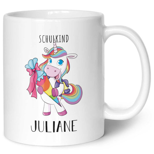 Bedruckte Tasse mit Motiv - Einschulung Pferd