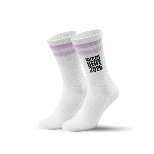 Tennissocken - Mittlere Reife - personalisiert mit Namen & Jahr