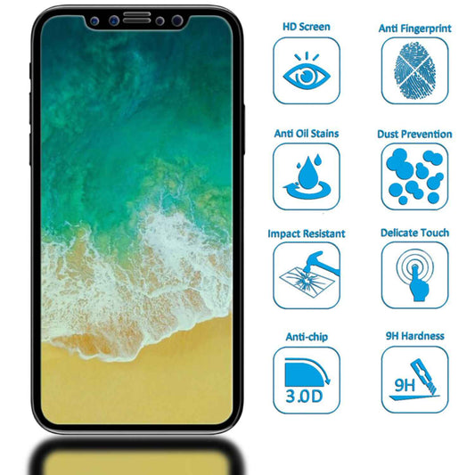 NALIA Schutzglas kompatibel mit iPhone 11 Pro / iPhone X XS, 5D Full-Cover Displayschutz 9H gehärtete Glas-Schutzfolie Bildschirm-Abdeckung, Schutz-Film Screen Protector Tempered Glass