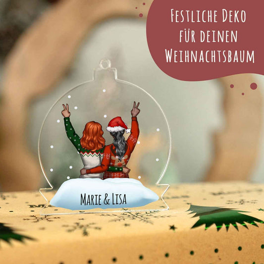 Christbaumschmuck aus Acryl - Konfigurator Freundinnen - Weihnachtsanhänger