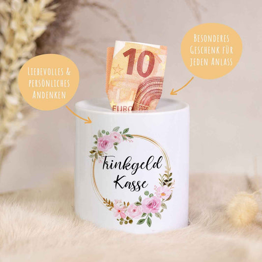 Spardose aus Keramik - Trinkgeld Kasse