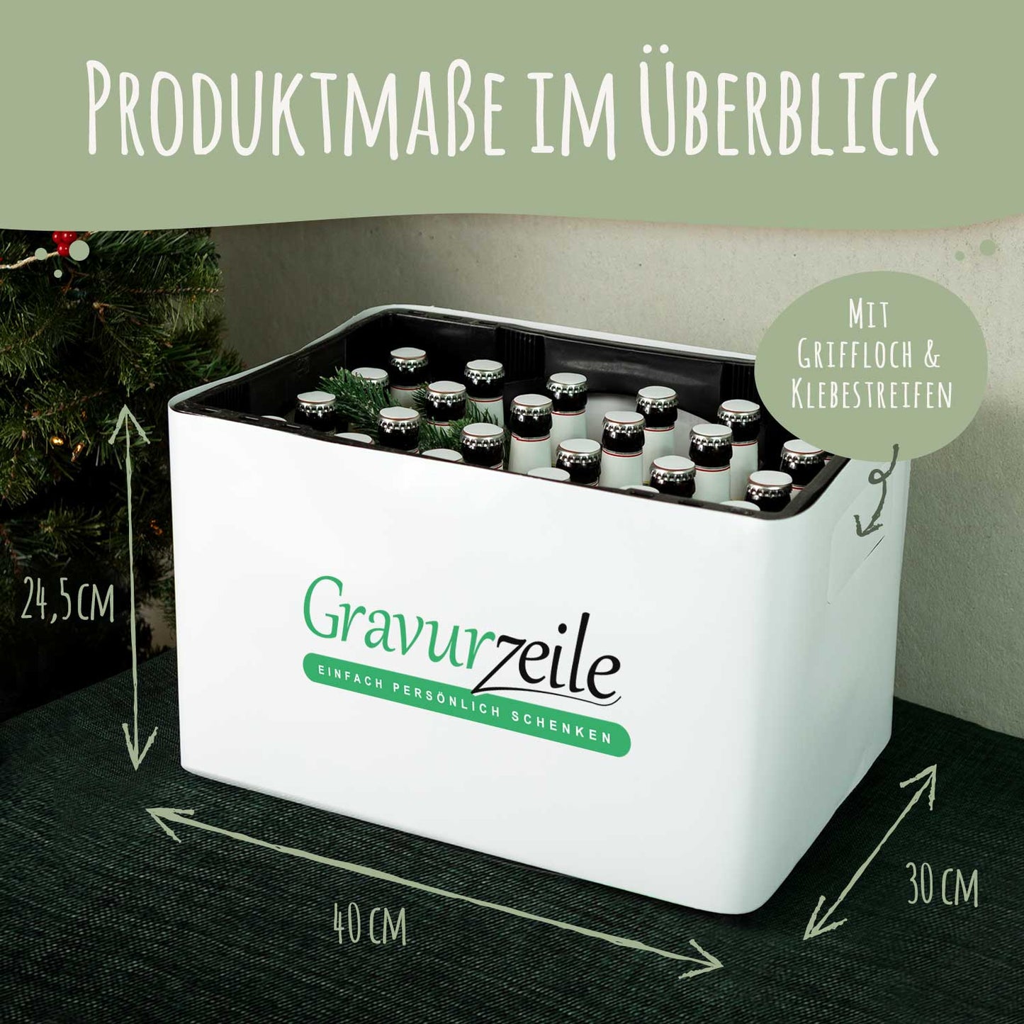 DIY Bierkasten Banderole mit 24 Deckelaufklebern - Schraubkalender