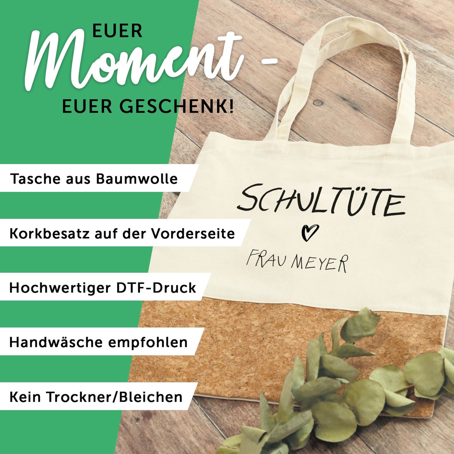 Einkaufstasche Kork - Schultüte