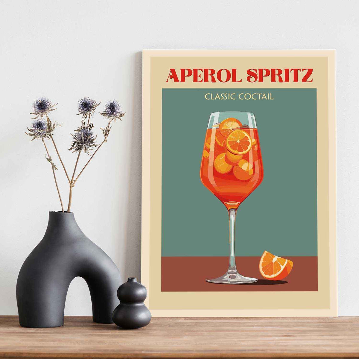 Holzschild mit Aperol Spritz Motiv - Geschenk für Aperol Liebhaber