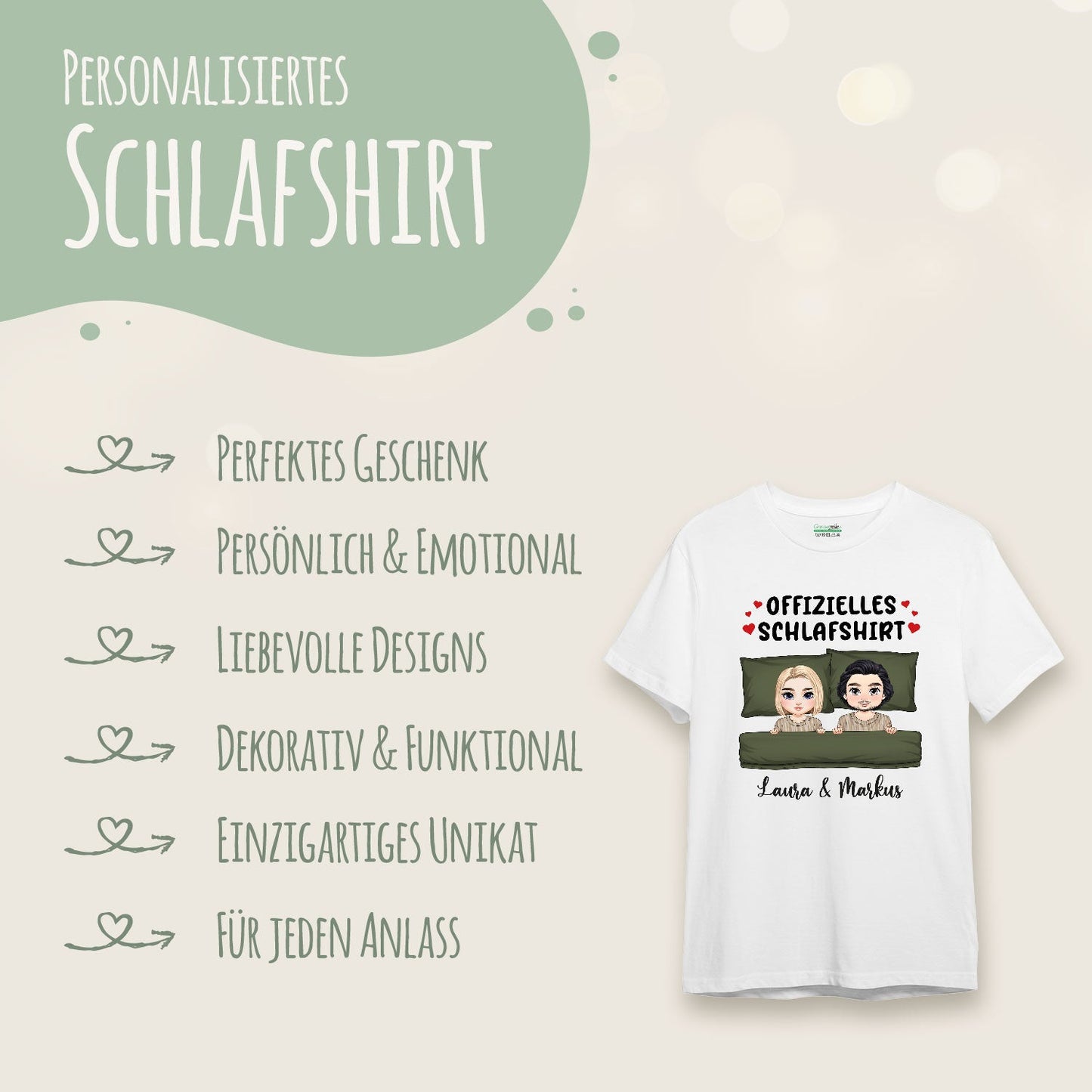 Personalisiertes Oversized T-Shirt - Offizielles Schlafshirt