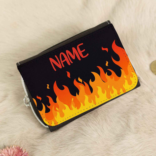 Bedruckte Geldbörse für Kinder im Flammen Design