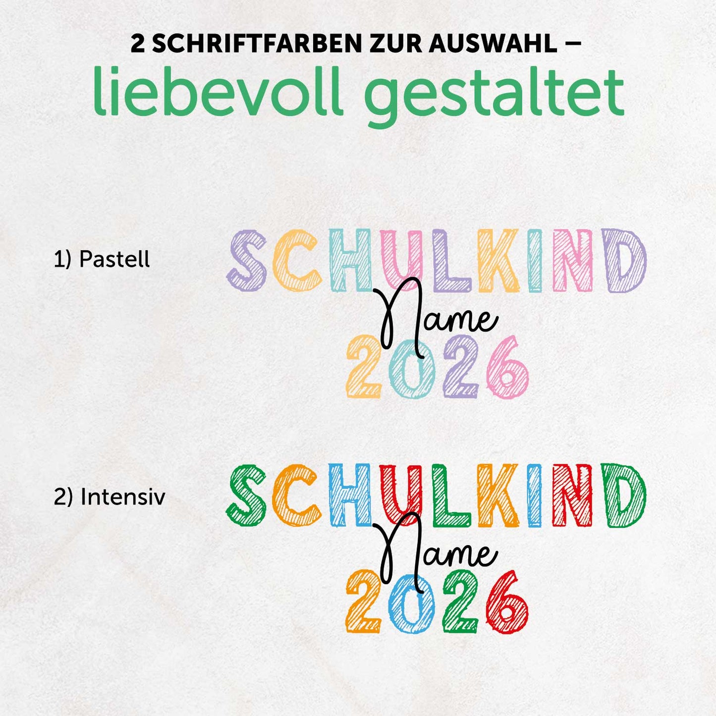 Bedrucktes T-Shirt für Kinder - Schulkind Kreide