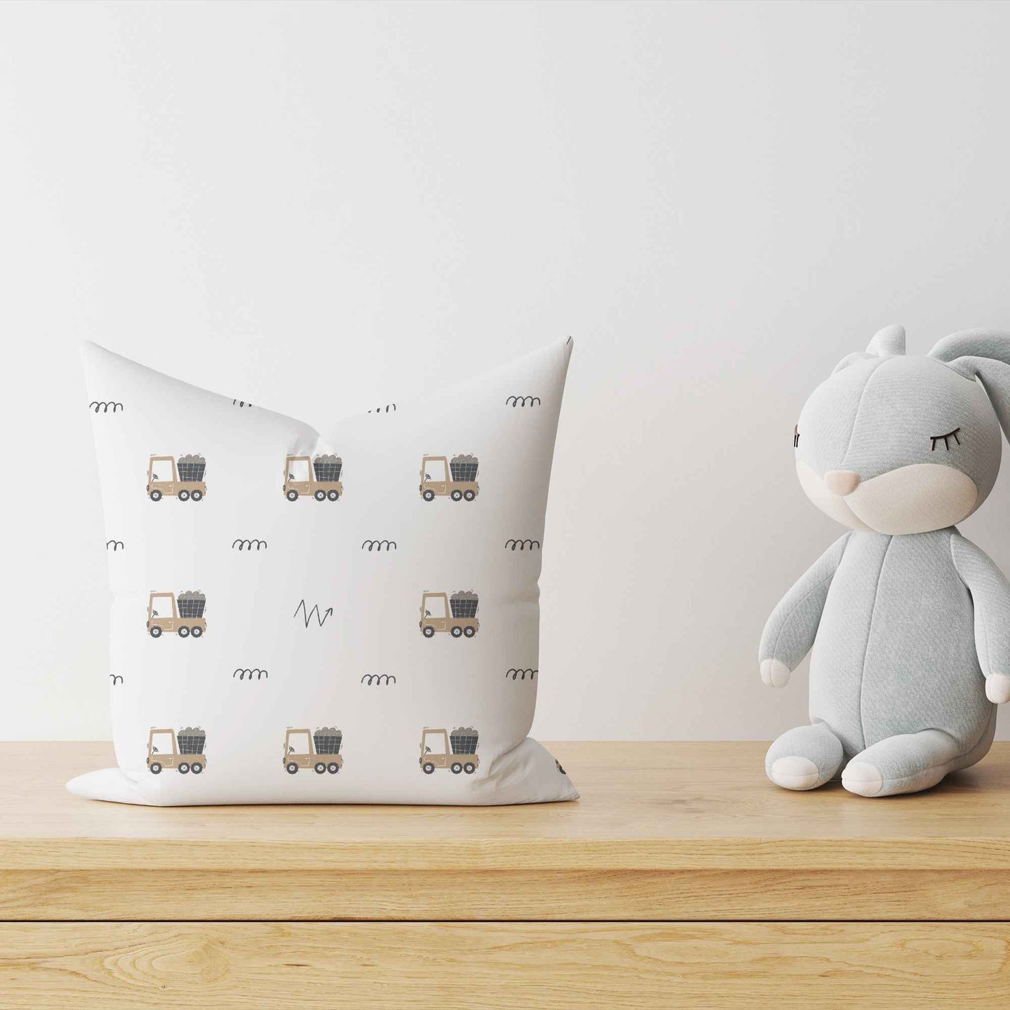 "Baufahrzeuge" Premium Kinder Dekokissen