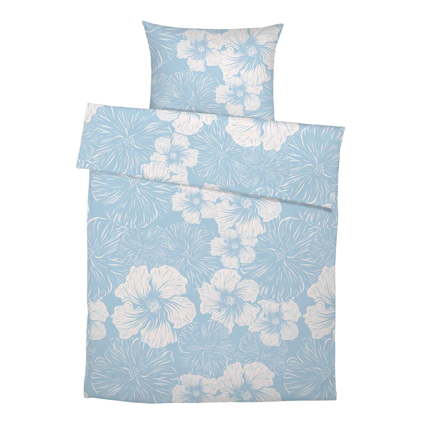 "Blaue Blumen" Premium Bettwäsche