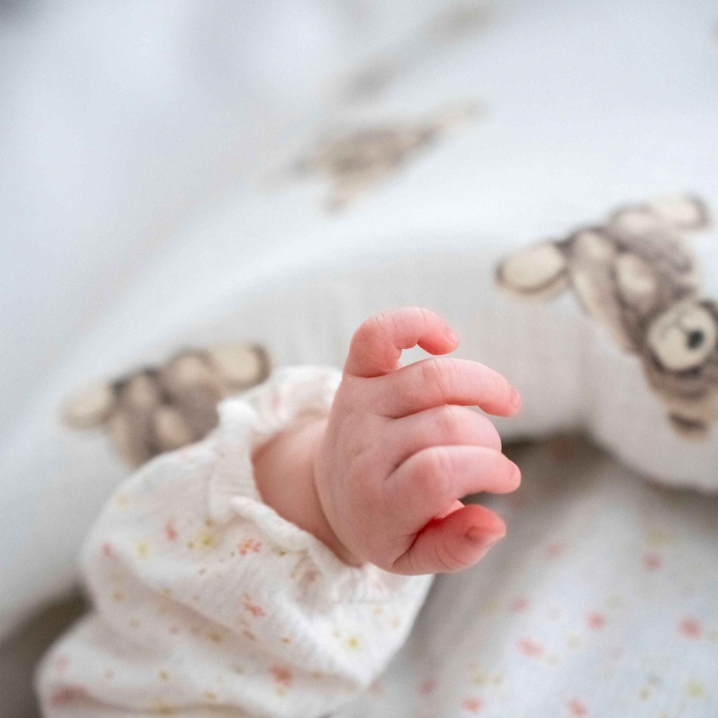 Babyschlafsack Dreamy Musselin Teddybär – süßer Ganzjahresschlafsack