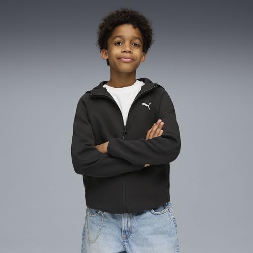 PUMA Boys' Evostripe Full-Zip Hoodie Dk B Sweat Jackets (1 Pack)