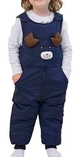 FEOYA Baby snowsuit winter stitch girls winter jacket fleece cute. Children's clothing sleeveless fashion boys romper lined round neck collar warm with zip black 9 months - 4 years