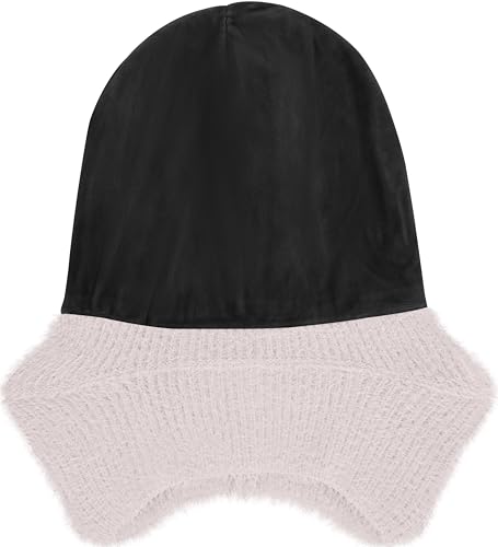 ATNKE Kinder LED Beleuchtete Ohrenklappen Mütze mit Licht,USB Wiederaufladbare 4 LED Laufmütze Stirnlampe Winter Warm Fleece Gefüttert Strick Mütze Geschenke für Jungen und Mädchen