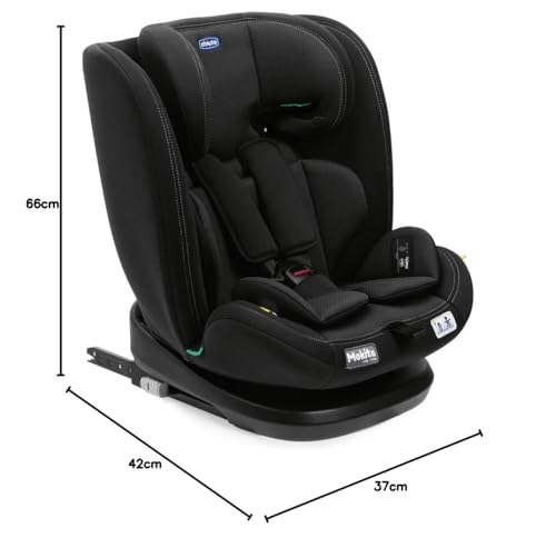 Chicco Unico Evo I-Size, Kindersitz 0-36 Kg, für Kinder von 40 bis 150 cm, homologiert ECE R129/03, Isofix 360° drehbar und neigbar, Gruppe 0+/1/2/3 von 0 bis 12 Jahren, Schwarz - Meloni2