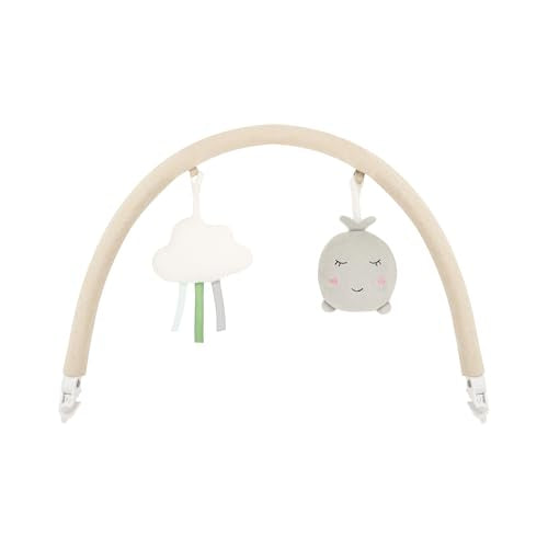 MoMi KENANI baby bouncer for children up to 9 kg, foldable, with remote control & Bluetooth for connecting to a smartphone, battery or power connection, with 5-point safety belt, sun protection, insect net