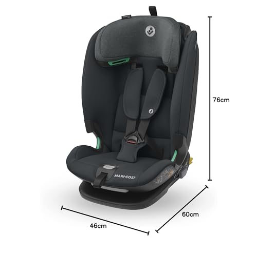 Maxi-Cosi Titan Plus i-Size, mitwachsender Kinderautositz, 15 Monat-12 Jahre (76-150 cm), G-CELL-Seitenaufprallschutz, 4 Liegepositionen, weiche Schaumstoffpolster in Kopfstütze, Authentic Black - Meloni2