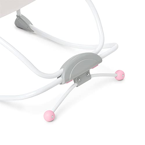 Bright Starts, Disney Baby Minnie Mouse Forever Besties, Wippe für Babies und Kleinkinder, mit beruhigenden Vibrationen, abnehmbarem Spielzeugbogen und 2 Spielzeugen, rose, 12209