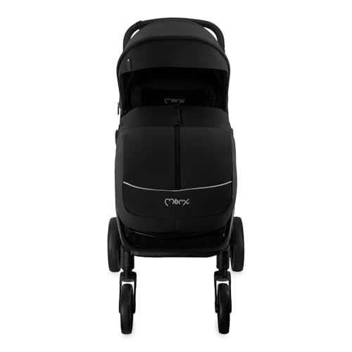 MoMi Kinderbuggy CLARA, Kinderwagen ab dem 6. Lebensmonat, bis 22 kg Körpergewicht, 5-Punkt-Sicherheitsgurt, Fußsack, Getränkehalter, Einkaufskorb, Wickeltasche, Insekten- und Regenschutz
