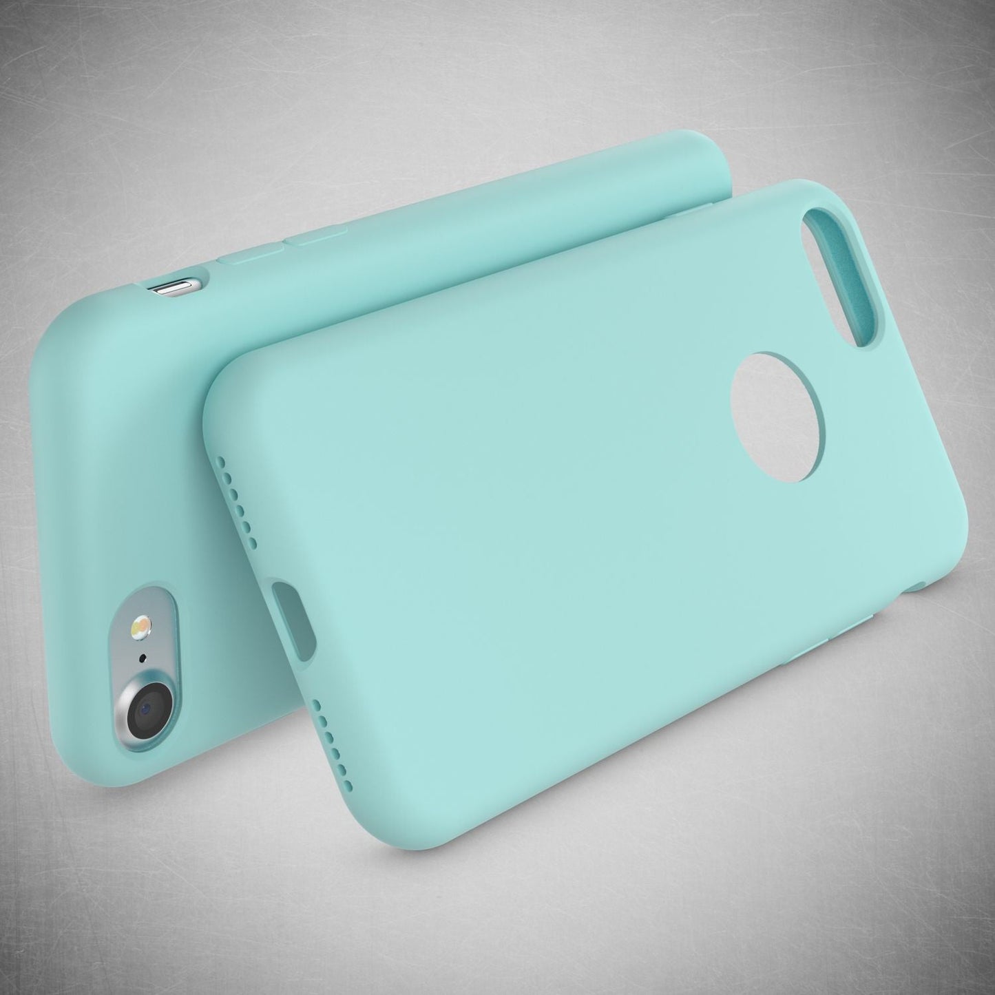 NALIA Liquid Silikon Hülle kompatibel mit iPhone 7, Ultra-Slim Handyhülle Hard-Case mit Silk Touch & Microfaser, Dünnes Cover Schutzhülle Skin, Etui Handy-Tasche Backcover Bumper