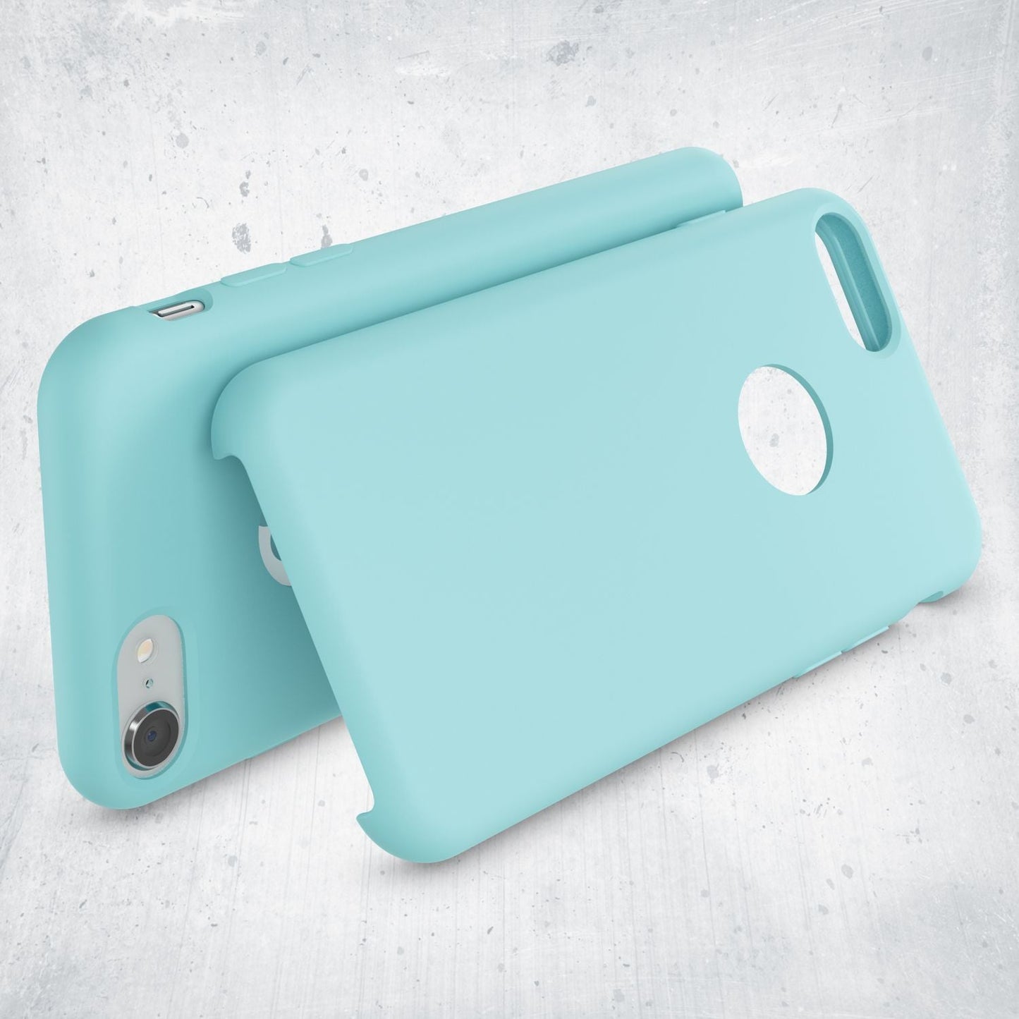 NALIA Liquid Silikon Hülle kompatibel mit iPhone 8, Ultra-Slim Handyhülle Hard-Case mit Silk Touch & Microfaser, Dünnes Cover Schutzhülle Skin, Etui Handy-Tasche Backcover Bumper
