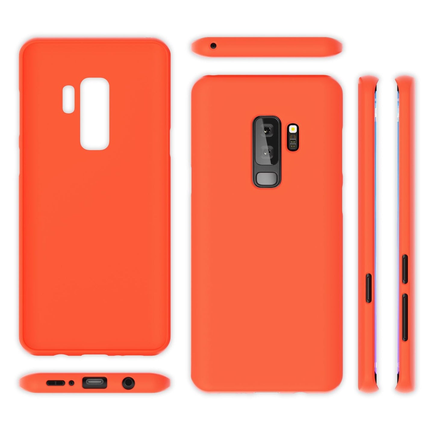 NALIA Neon Silikonhülle für Samsung Galaxy S9 Plus – Soft-Touch & Signal-Neon – NEONSHOCK (Matte Schutzhülle) – Marke aus Berlin