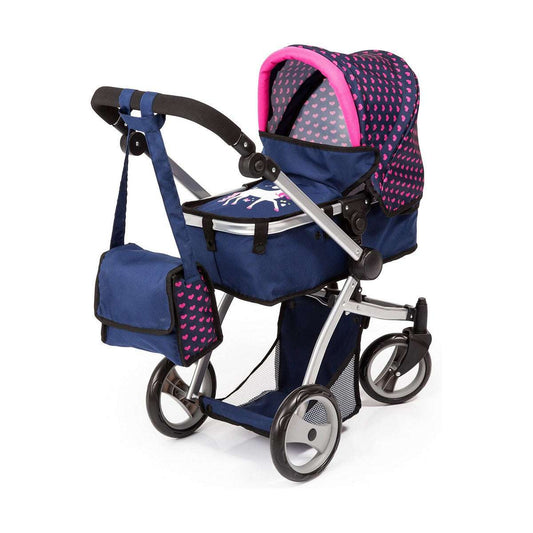 Reig Mega Combi Puppen-Zubehör mit Einkaufswagen und Spielutensilien in Blau und Rosa