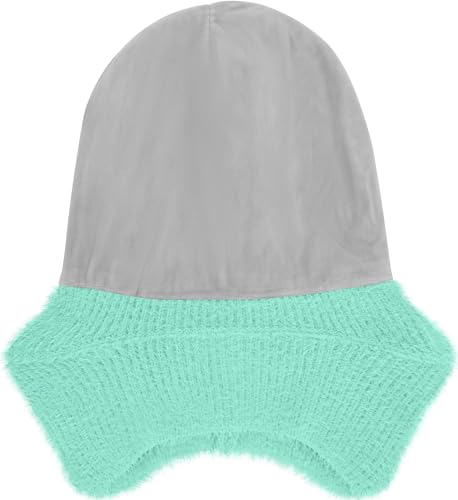 ATNKE Kinder LED Beleuchtete Ohrenklappen Mütze mit Licht,USB Wiederaufladbare 4 LED Laufmütze Stirnlampe Winter Warm Fleece Gefüttert Strick Mütze Geschenke für Jungen und Mädchen