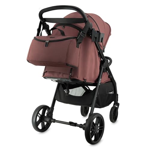 MoMi Kinderbuggy CLARA, Kinderwagen ab dem 6. Lebensmonat, bis 22 kg Körpergewicht, 5-Punkt-Sicherheitsgurt, Fußsack, Getränkehalter, Einkaufskorb, Wickeltasche, Insekten- und Regenschutz