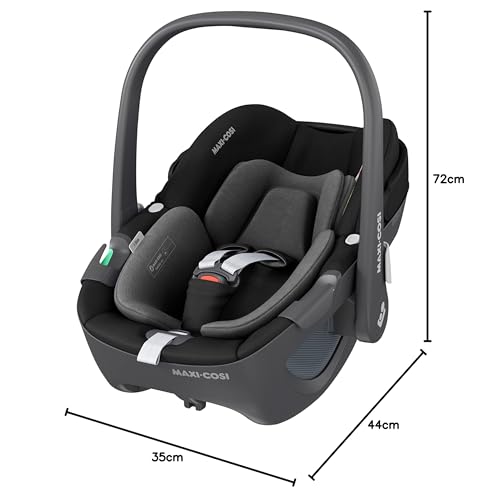 Maxi-Cosi Pebble 360 i-Size Babyschale Drehbar, Neugeborenen Autositz 360 Grad, 0–15 Monate (40–83 cm), Drehung mit einer, ClimaFlow, Easy-In-Gurt, G-CELL Seitenaufprallschutz, Essential Green - Meloni2