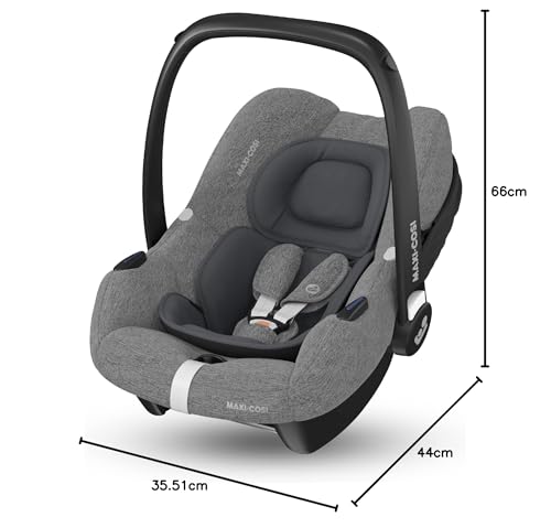 Maxi-Cosi CabrioFix i-Size, Babyschale, 0–12 Monate, max. 12 kg, leichter i-Size Kindersitz (3,2 kg), Sonnenverdeck, gepolsterter Sitz, für viele Maxi-Cosi Kinderwagen, Essential Green - Meloni2