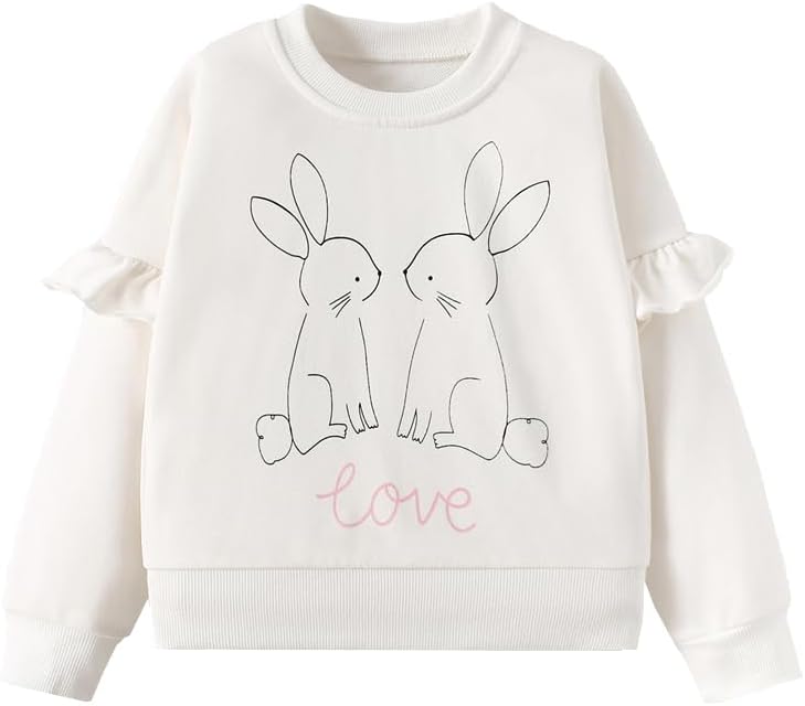 LitBud Mädchen Sweatshirts Einhorn Pullover für Kleinkind Kleidung Top Langarm Jumper Rundhals T Shirt Herbst Winter für Kinder Größe 1-7 Jahre