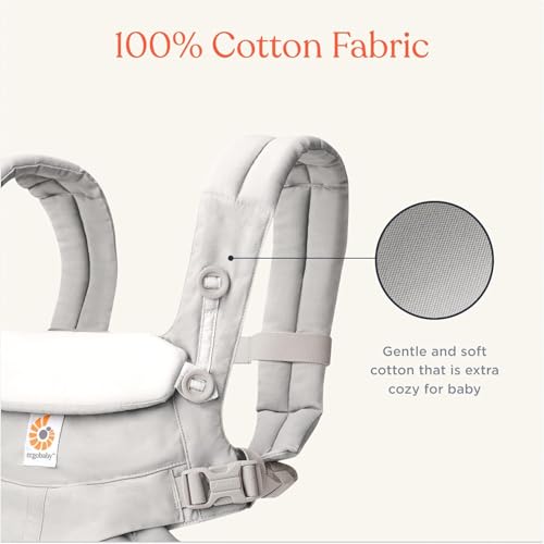 Ergobaby Babytrage, Omni 360 Cool Air Mesh mit 4 Positionen für Neugeborene bis Kleinkinder (0-4 Jahre), ergonomische Kindertrage und Rucksack, Mitternachtsblau
