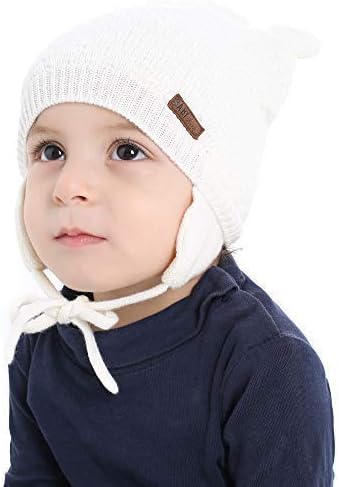 DRESHOW Unisex Baby Mütze Süßer Bär Kleinkind Earflap Beanie Warm für Herbst Wintermütze