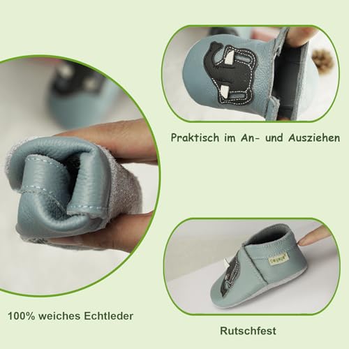 SAYOYO Weiche Leder Babyschuhe für das Laufen und Krabbeln