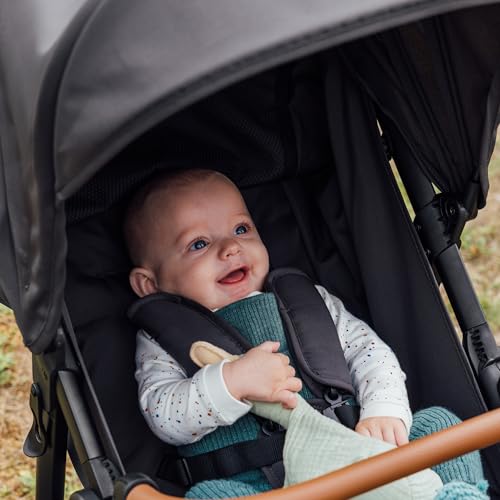 Bebeconfort Indra Stroller, 0-4 Years (22 kg), Quick Automatic Folding Pushchair, Integral Suspension, Small Folding, Flat Reclining Position, Car Seat Compatible, Mineral Graphite