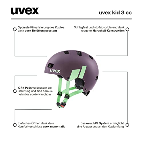 uvex Kid 3 cc – Robust Bicycle Helmet for Children – Individual Size Adjustment – Optimized Ventilation