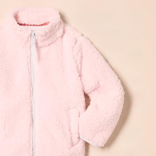 Amazon Essentials Mädchen Sherpa-Fleecejacke mit durchgehendem Reißverschluss
