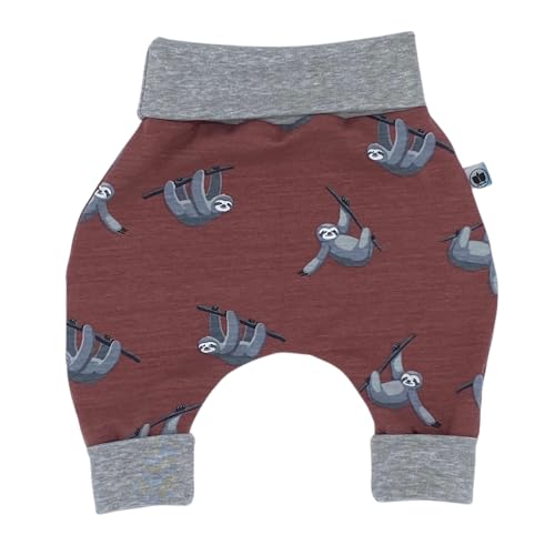 Handmade Baby Baggy Trousers, Handmade Cotton Jersey Grows with Your Gown, Sizes 50-74, 68-86, 92-104, Fairly Produced in Germany (Sea Creatures, 50-74)