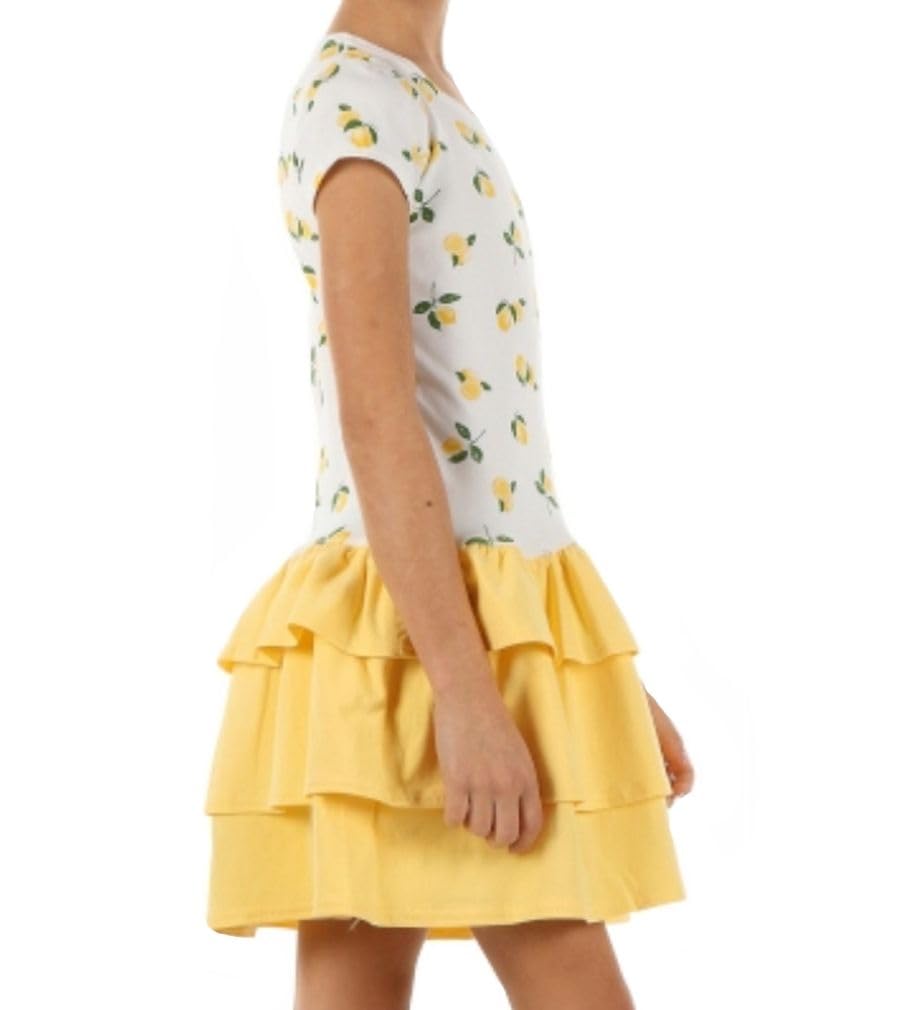 Dykmod Girls Dress Pleated Short Sleeve Long Sleeve Autumn Winter Dresses for Children Festive Winter Dress Flowers Spring Summer Made of Cotton