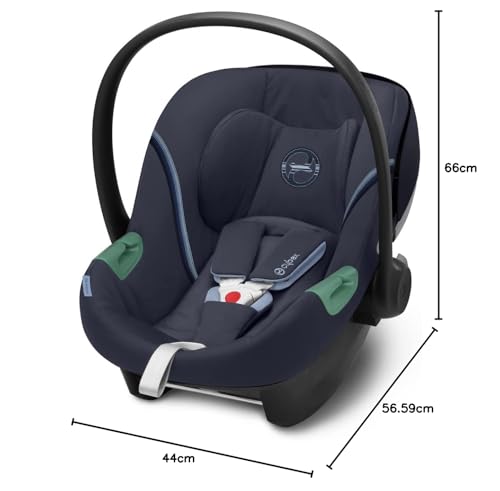 CYBEX Gold Babyschale Aton S2 i-Size, Ab Geburt bis ca. 24 Monate, Max. 13 kg, Inkl. Neugeboreneneinlage, SensorSafe kompatibel, Ocean Blue - Meloni2