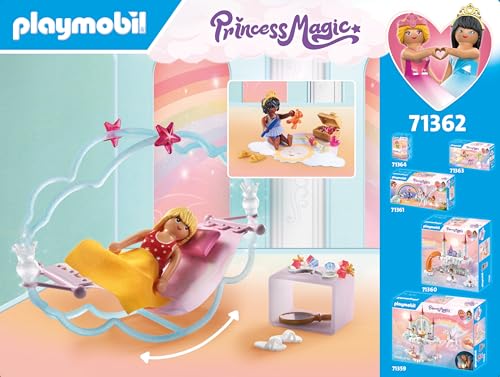 PLAYMOBIL Princess Magic 71360 Heavenly Baby Cloud, Magic Nursery in the Clouds, Includes Baby Cradle, Rocking Horse, Teddy Bear and More, Toy for Children from 4 Years
