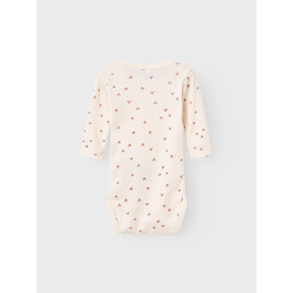 NAME IT Baby - Mädchen Nbfbody 2p Ls Buttercream Hearts Noos