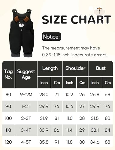FEOYA Baby snowsuit winter stitch girls winter jacket fleece cute. Children's clothing sleeveless fashion boys romper lined round neck collar warm with zip black 9 months - 4 years