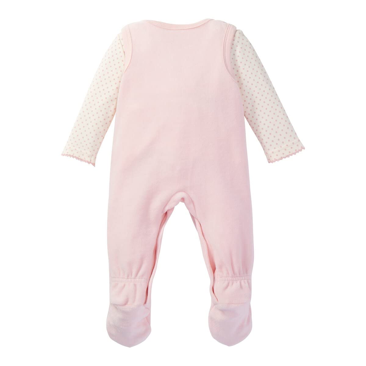 Bornino Nicki Romper Set Deer, Romper for Girls, Two-Piece, Long-Sleeved, Embroidered, Cotton-Polyester Blend, Pink